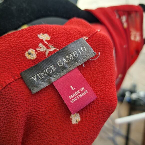 Vince Camuto Size L Sleeveless V Neck Blouse - Picture 2 of 8